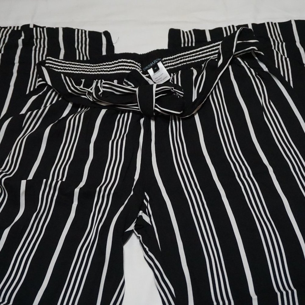 Cynthia Rowley Striped Tie Waist Pant